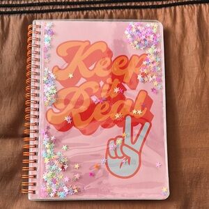 Pink Spiral Notebook with Stars